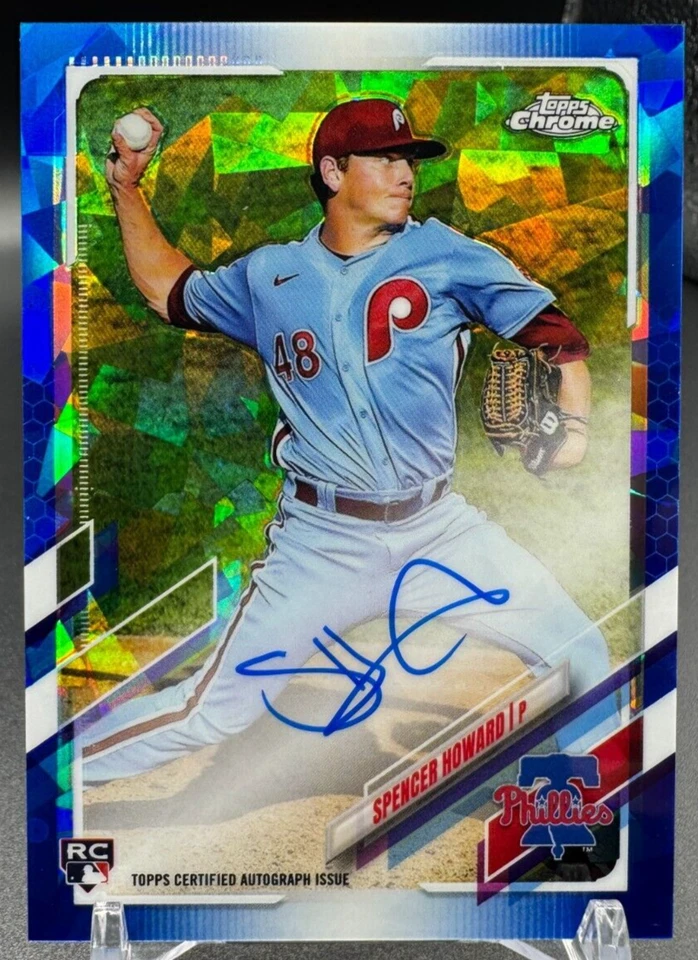 2021 Topps Chrome Sapphire Rookie Autograph SPENCER HOWARD #RASH RC Auto - Image 1 of 2