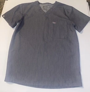 FIGS Technical Collection - Lot Of 2 X-Small Gray Scrub Tops Healthcare - Picture 1 of 6