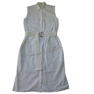 NWT Helmut Lang Optic White Washed Bellow Poplin Cotton Shirt Dress 4 $495 - Picture 1 of 7