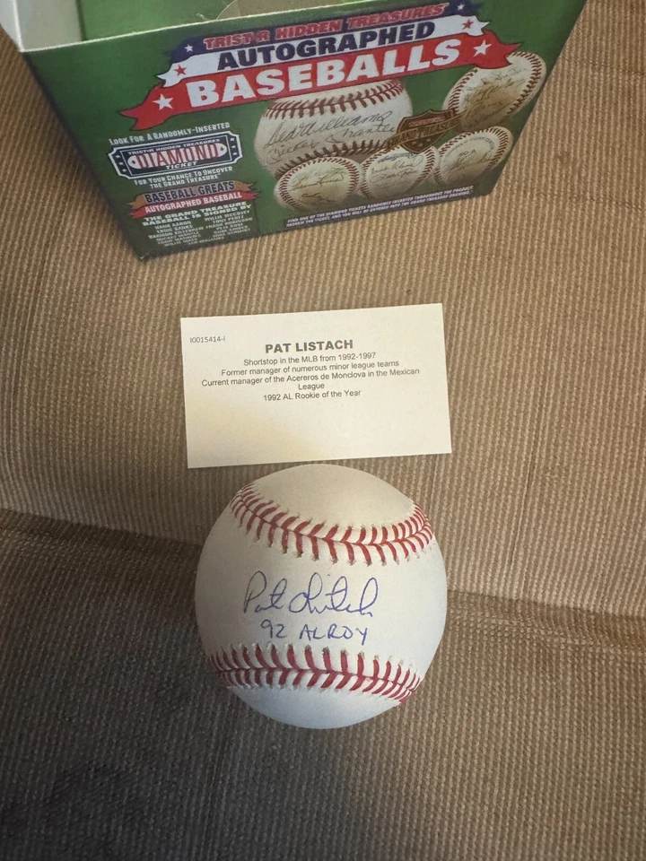 PAT LISTACH Firmado "92 ALROY" Autógrafo Béisbol Astros DULCE PUNTO Foto 1 de 1