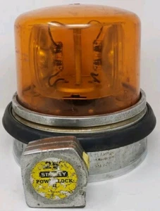 Vtg 1950s Rotating Beacon Light Orange 2-Bulb K-D 888 FATMAN Logo TESTED WORKS - Picture 1 of 19
