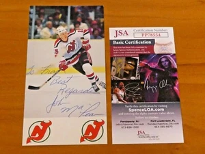 John MacLean Signed NJ Devils Color Postcard with JSA COA - Picture 1 of 2