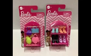 Barbie SET DI 2: Mattel Accessori Confezione Scarpe e Borsetta Tacchi Stivali Borse Borse - Foto 1 di 6