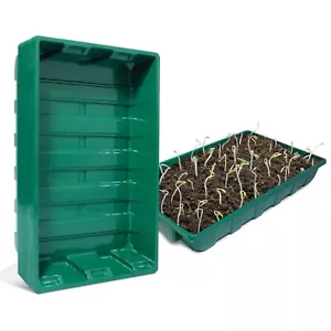 10 Pack Plant Growing Trays Without Drain Holes, 14.5 * 9'', Durable Black Pl... - Picture 1 of 4