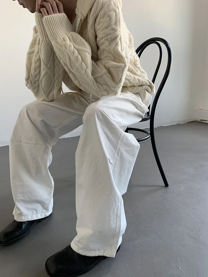 Hombres Negocios Otoño/Invierno Engrosado Suéter con Capucha Twist Tejido Suéter Chaqueta Foto 1 de 4