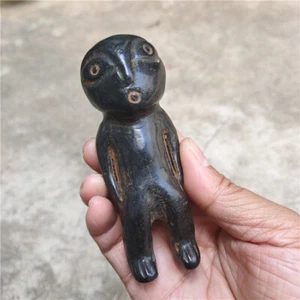Ciondolo statua aliena cultura Hongshan pietra ferro antica Cina - Foto 1 di 10