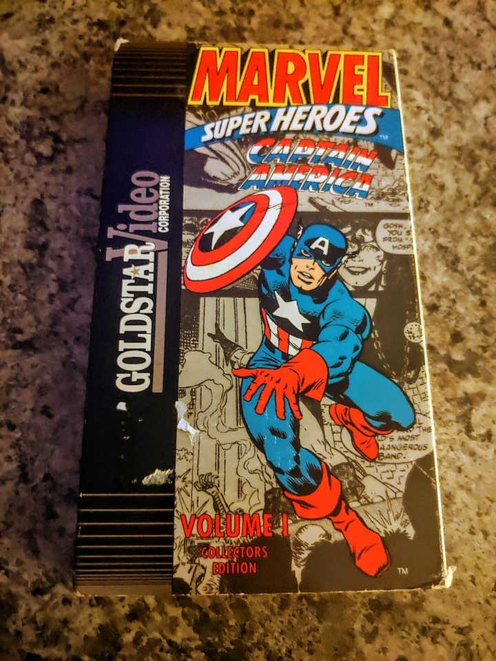 Marvel Super Heroes Captain America Vol 1 VHS 1991 Goldstar Video Release Hulk - Image 1 of 1