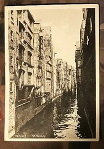 1945 Alt Hamburg Postcard Old Vintage Germany Waterway Publisher Edmund Kummer - Picture 1 of 2