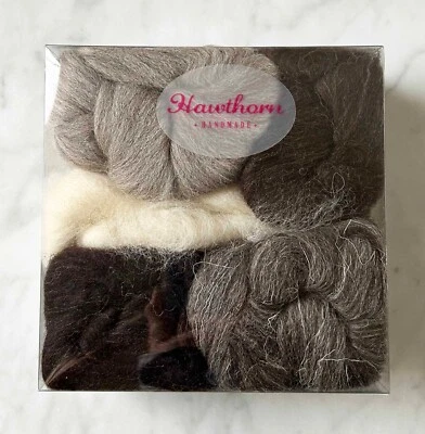 Hawthorn British Breeds No3 Wool Bundle Felting Wool Tops - 5 Colors 100g Total - Image 1 of 3