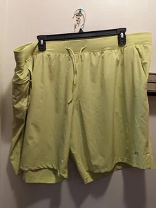 Russell Womens 3XL Neon Yellow Dri Power 360 Stretch Gym Shorts - Picture 1 of 10