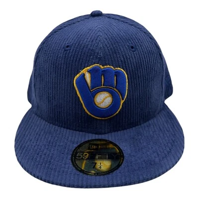 Gorra New Era 59Fifty Milwaukee Brewers 7 1/4 Pana Azul Real MLB Béisbol Foto 1 de 4