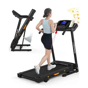 3.5HP Foldable Incline Treadmill, 330LB Capacity, 17" Wide Electric Running - Picture 1 of 7