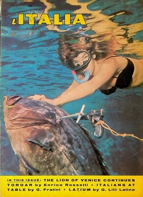 L'Italia Magazine August 1963 Venice Latlum Sardinia Travel Tourism  - Image 1 of 2