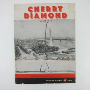 Missouri Athletic Club Cherry Diamond Magazine Gateway Arch March 1948 Vintage - Picture 1 of 12