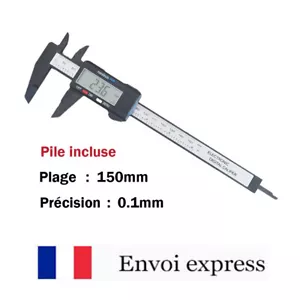 Vernier numérique 150mm, Caliper digital, Pied à Coulisse de précision règle LCD - Picture 1 of 1