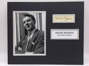 RARE Michael Redgrave Signed Photo Display + COA AUTOGRAPH HITCHCOCK - Picture 1 of 3