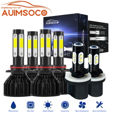 For 2001-2005 Pontiac Aztek LED Headlight Bulbs Kit High / Low Beam + Fog Light - Image 1 of 4