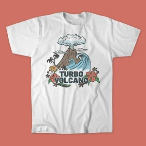 Turbo Volcano “Retro Tropical Explosion” Island Design T-Shirt *NEW 10 Colors* - Picture 1 of 11