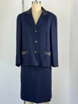 RARE Monique Bagela Paris Custom VIntage Tweed 1950's Skirt Suit * Size 12/14 - Image 1 of 4