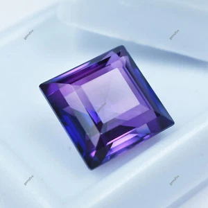 Impresionante Tanzanita Púrpura Corte Cuadrado Suelta Sin Calentar CERTIFICADA 8,55 Ct - Imagen 1 de 13