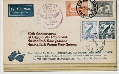 50 周年纪念 1 号官方航空邮件封面澳大利亚邮政邮票包 — 第 1/4 张图片
