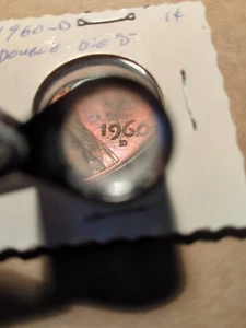 1960 D/D Lincoln Penny Doubled D - Picture 1 of 4