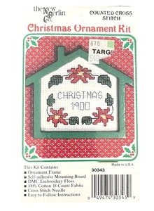 Vintage gezählter Kreuzstich Weihnachtsschmuck Weihnachtsstern Set #30343 Neu Berlin Co - Bild 1 von 3