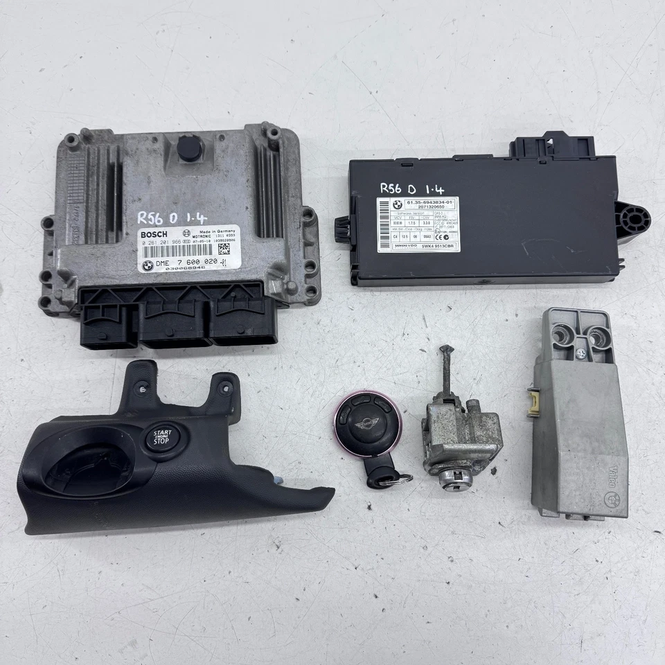 MINI ONE R56 ECU KIT 7600020 ENGINE CONTROL 95HP 1.4 PETROL N12B14A 06-10 - Image 1 of 4