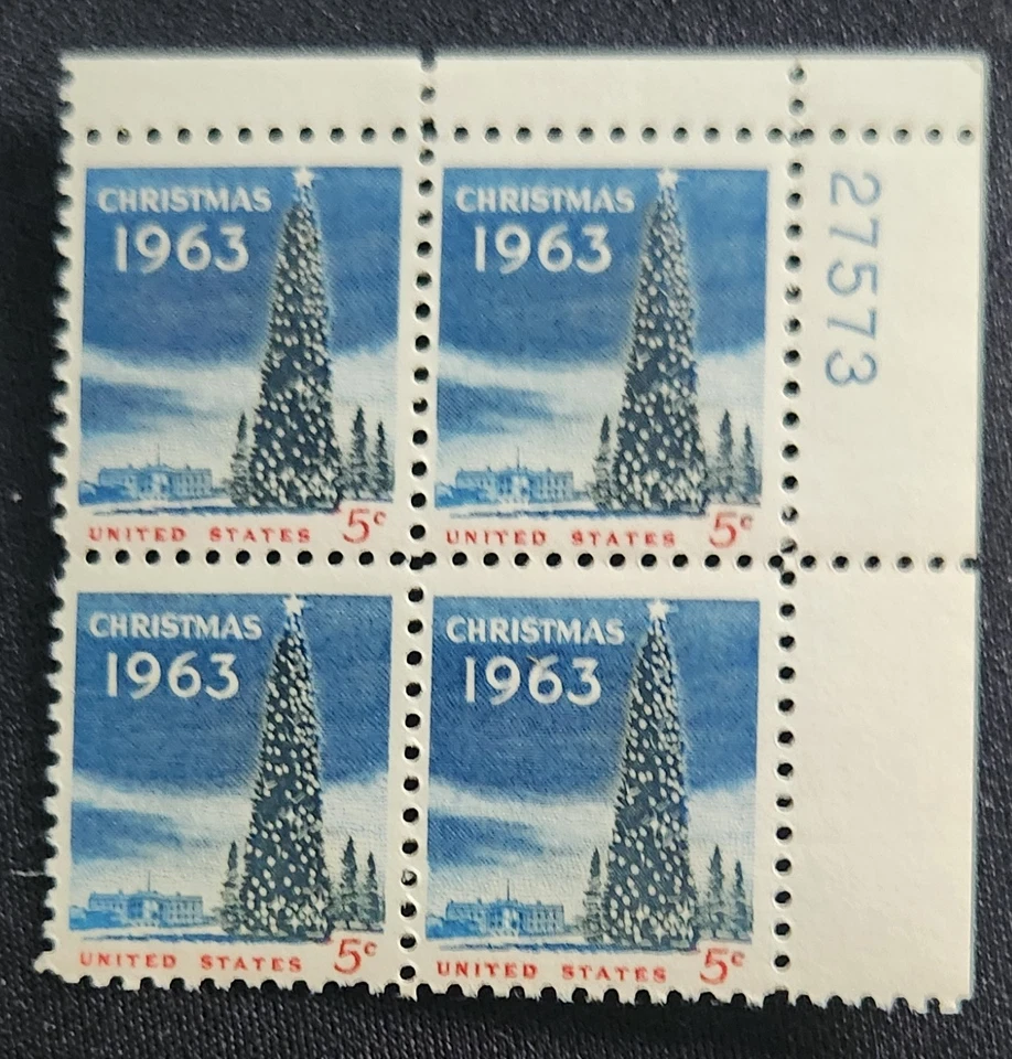 US Scott 1240 - Christmas - MNH - 1963 Issue - Plate Block of 4 - Image 1 of 1