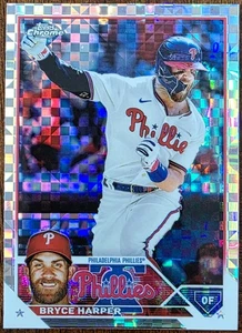 2023 TOPPS CHROME BRYCE HARPER PHILADELPHIA PHILLIES XFRACTOR PARALLEL CARD #3 - Picture 1 of 2