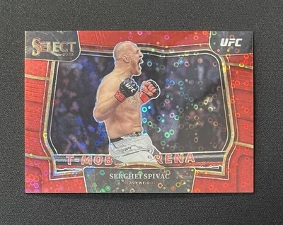 2023 Panini Select UFC Octagonside Red Disco Prizm Serghei Spivac /99 #237 - Image 1 of 2