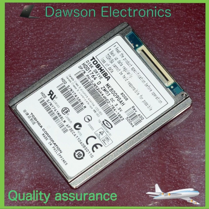 MK8009GAH 1.8" TOSHIBA 80GB HARD DRIVE PATA ZIF FOR DELL Latitude XT D420 D430 - Image 1 of 4