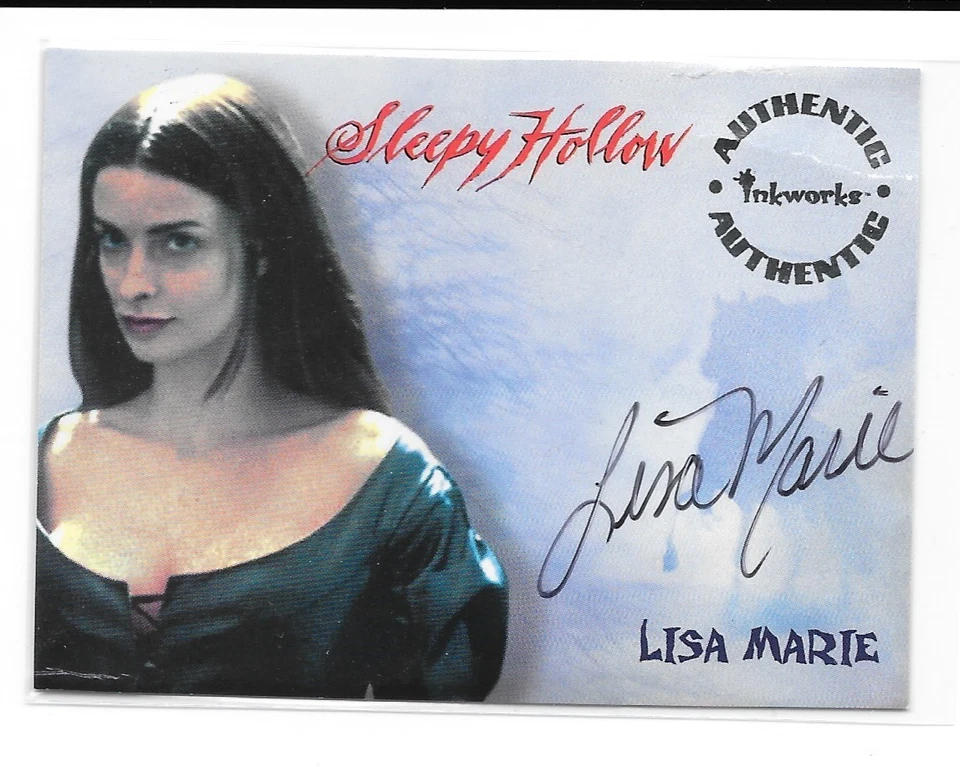 Inkworks Sleepy Hollow Lisa Marie 1999 auto firmado A2 SP RARO Tim Burton leer Foto 1 de 1