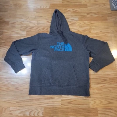 Sudadera con Capucha The North Face Para Hombre Grande Gris Sudadera con Capucha Pullover Logo Exterior Foto 1 de 4