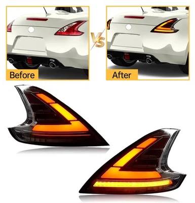 For 2009-2021 Nissan 370Z Fairlady Z34 LED Tail lights Sequential Compatible Foto 1 de 4
