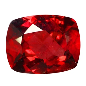 1.51 Ct Shimmering Cushion 7.2 x 5.7 MM Redish Pink Mozambique Natural Rhodolite - Picture 1 of 5