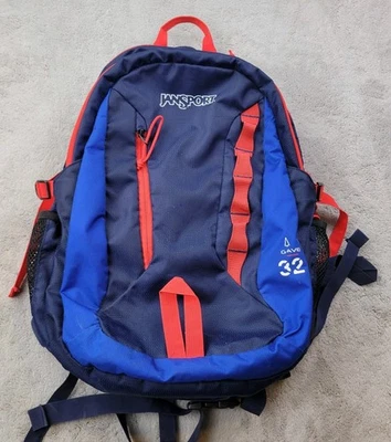 Mochila Jansport Agave 32 Litros Azul Rojo Bolsa para Libros Escuela Campamento Caminata TB5O0415 Foto 1 de 4