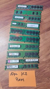 Memorias RAM Kingston de 10 piezas de memoria de escritorio de 512 MB de 1 GB - Imagen 1 de 1