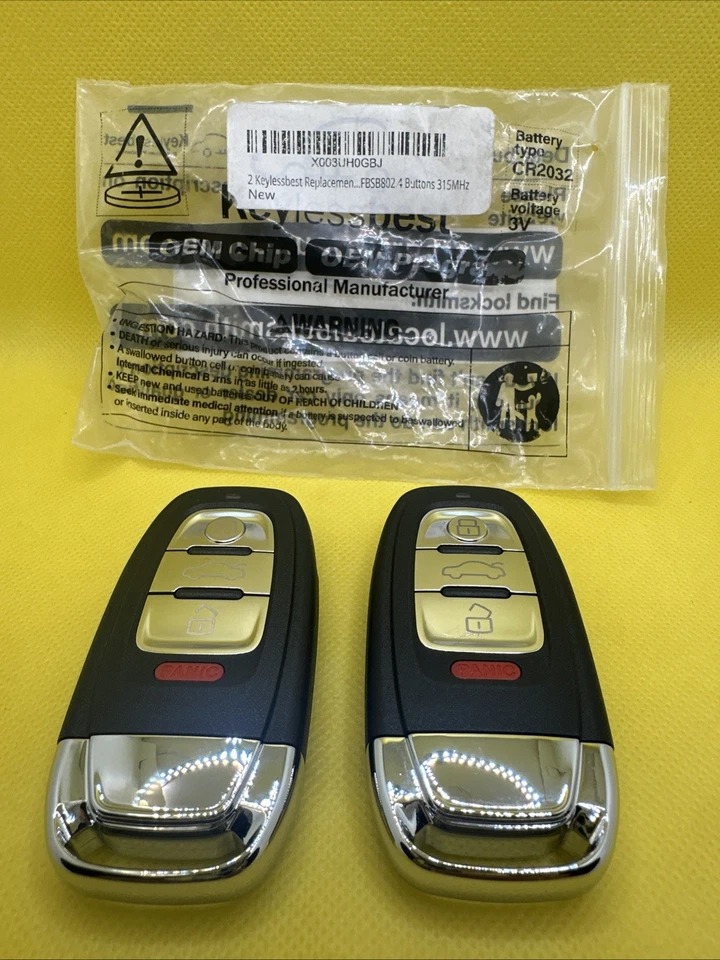 2Mejor repuesto sin llave Audi A4 A5 Cabriolet S4 Avant S5 cupé Q5 llavero 2009-2012 Foto 1 de 4