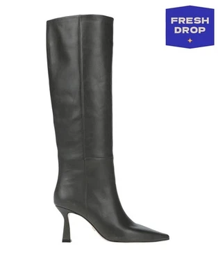 RRP€220 LOLA CRUZ Leather Knee High Boots US8 UK5 EU38 Green Spool Heel — 第 1/4 张图片