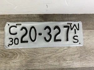 Targa Wisconsin 1930 - 16,5"x 4,5" C 20-327 WIS - *Ridipinta* - Foto 1 di 2