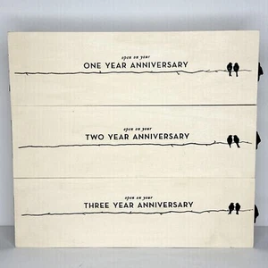 Anniversary Gift Wine Box For First 3 Years Of Marriage Love Birds On A Wire - Picture 1 of 7