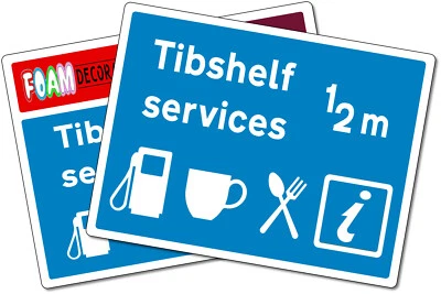 Personalised Aluminium Metal Motorway Services Style Sign - Two Sizes & Designs - Image 1 of 2