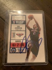 Joe Johnson Autograph 2011 Playoff Contenders Card Atlanta Hawks