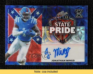 2023 Leaf Metal State Pride 1/1 Jonathan Mingo #SP-JM2 Rookie Auto RC 0a17