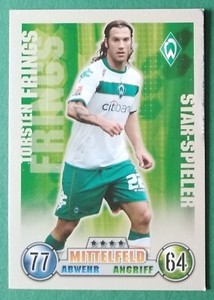 TOPPS Torsten Frings Werder Bremen Star Player 2008/09 Match Attax Trading Card