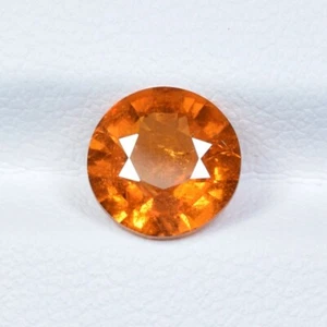 Granate ESPESARTITA NATURAL/NARANJA MEJOR GRADO 2,14 quilates - ¡Piedra preciosa redonda de 8 mm!! - Imagen 1 de 2
