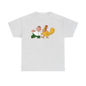 Lustiges Peter Griffin Hühnerkampf T-Shirt, Family Guy Cartoon T-Shirt, Unisex - Bild 1 von 49