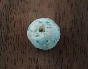 2000BC AUTHENTIC ANCIENT ANTIQUE BACTRIAN GLACED QUARTZ HUGE BEAD 13.02mm - Picture 1 of 5