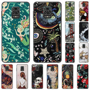 For Xiaomi Redmi 9AT 9i 9C Note 9 9S Black Painted TPU Soft Silicone Case Cover